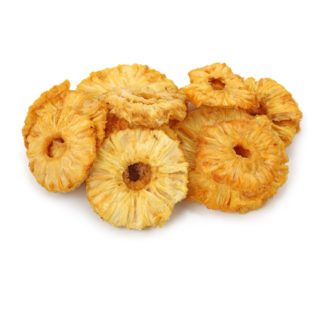 Dried pineapple isolated on white background