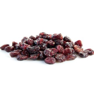 dry cranberries isolated on white background